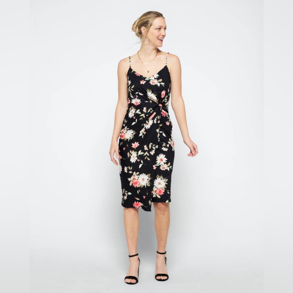 Floral Black Dress
